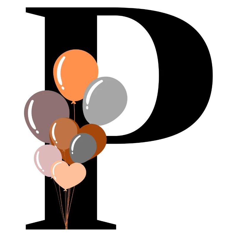 Buchstabe p Geburtstagsballon