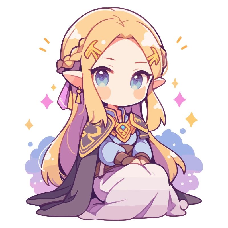 Princesse Chibi mignonne - Conception de conte de fées mignon