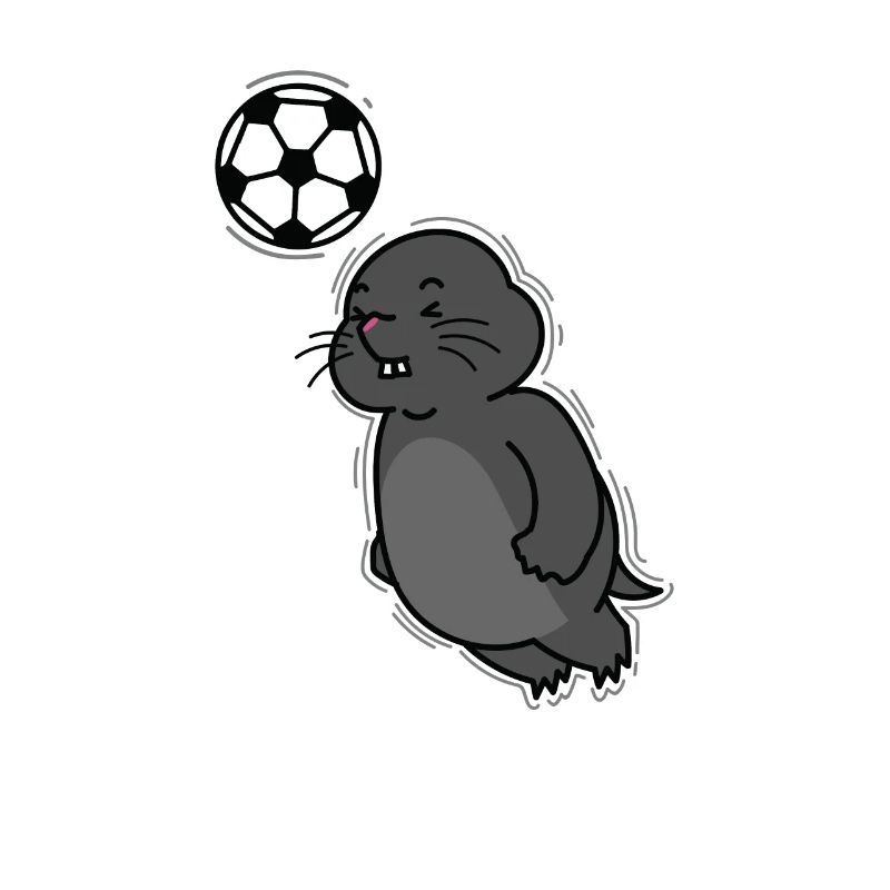 Mole Playing Soccer Animal Earthen Mound