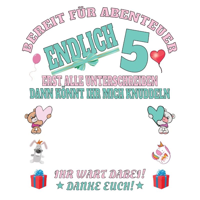 5. Geburtstag Mädchen & Junge Gästebuch