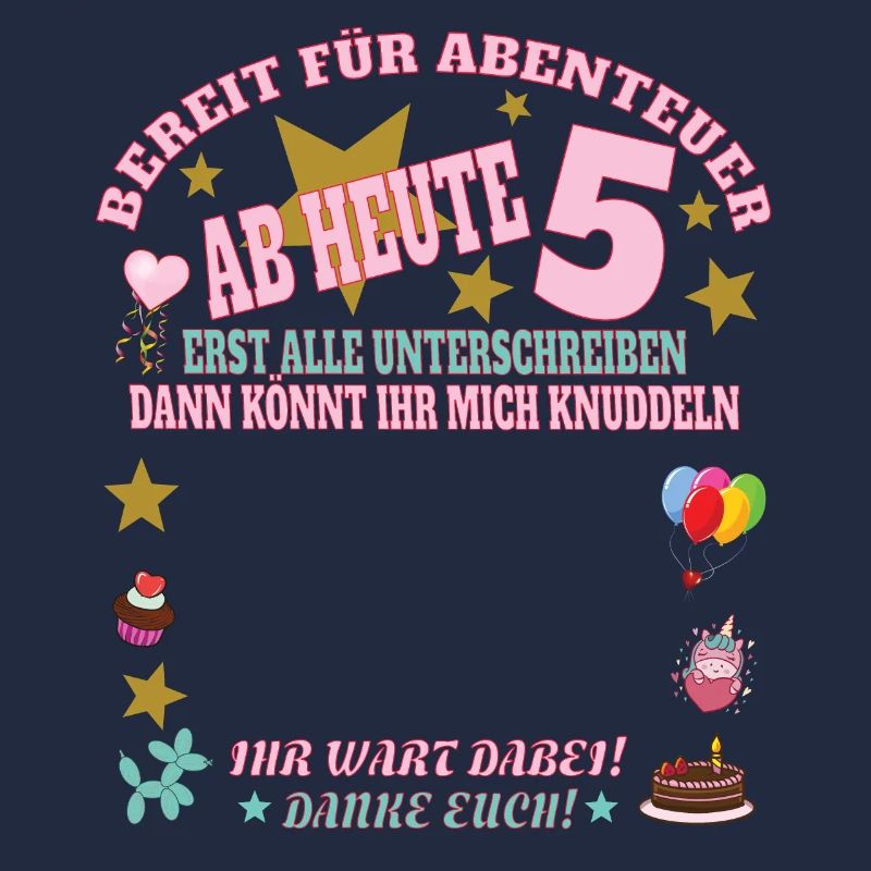 5. Geburtstag Mädchen & Junge Gästebuch