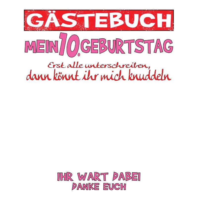 10. Geburtstag Mädchen & Junge Gästebuch