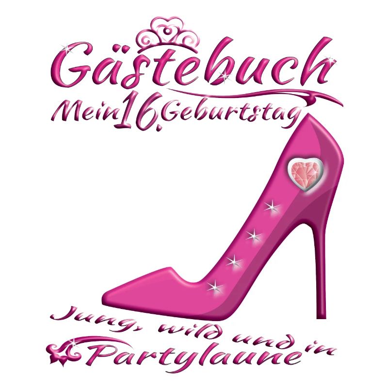 16. Geburtstag Mädchen & Junge Gästebuch