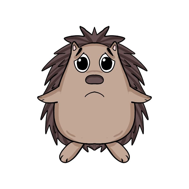 Igel Traurig - trauriger Igel