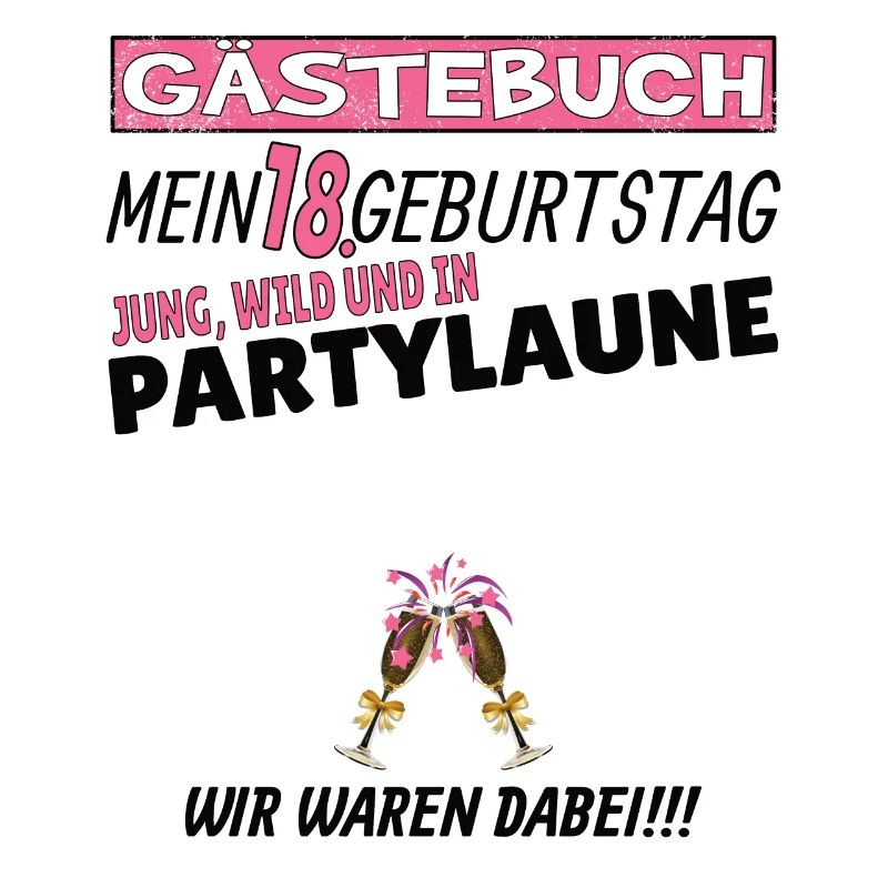18. Geburtstag Mädchen & Junge Gästebuch