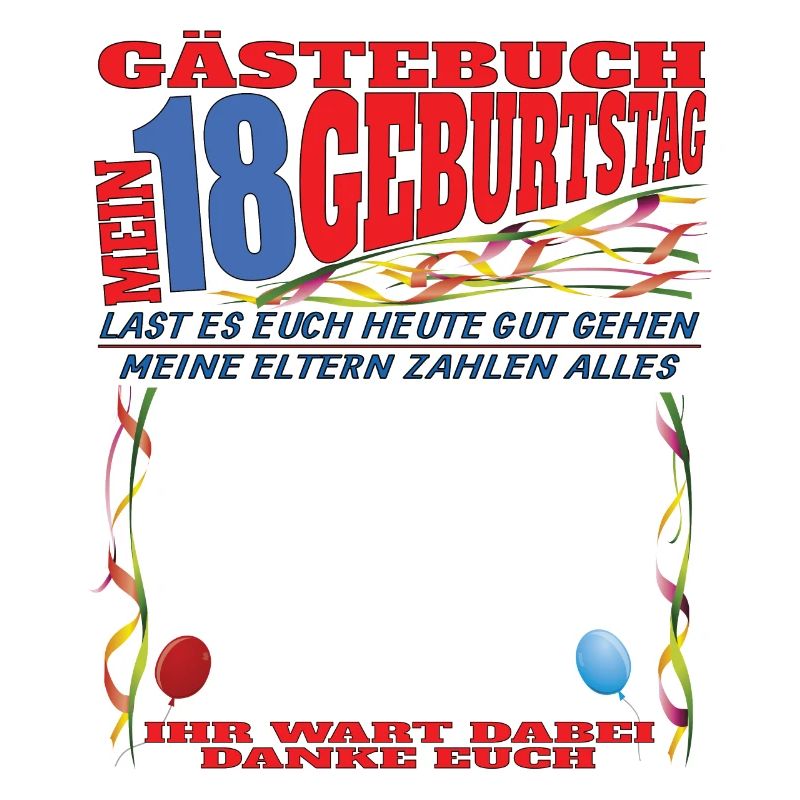 18. Geburtstag Mädchen & Junge Gästebuch