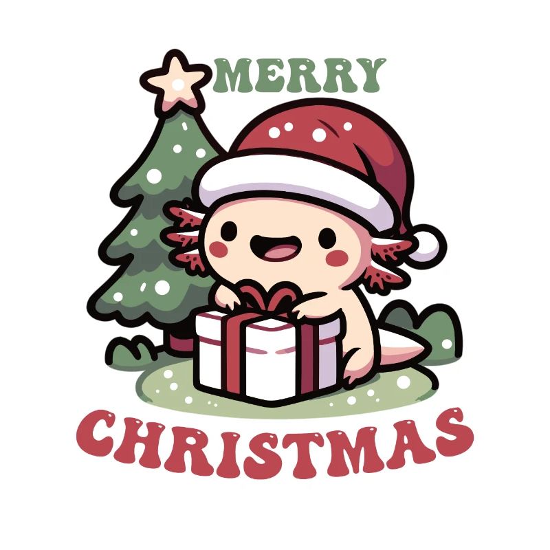 Axolotl Noël Axolotls mignons Joyeux Noël