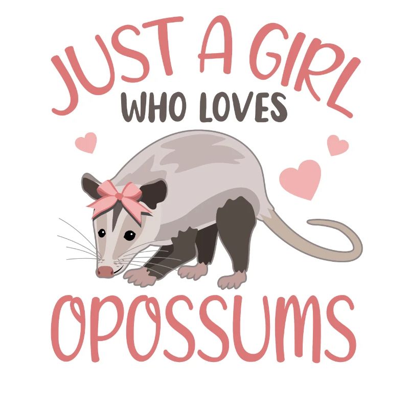 Opossum Herzchen Mädchen Geschenkidee