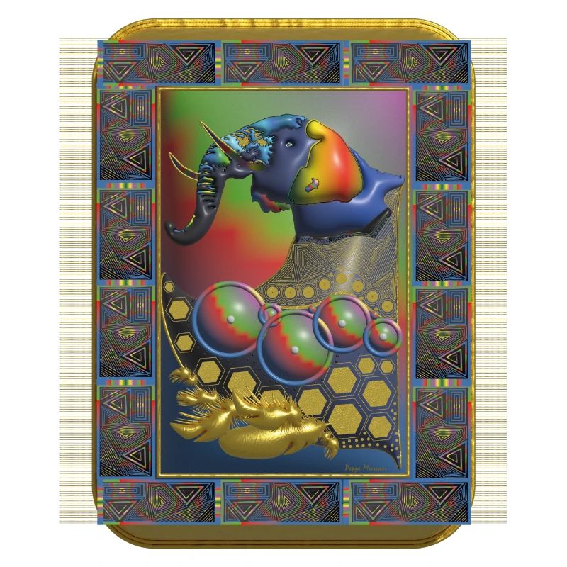Elefantenkunst Kubismus