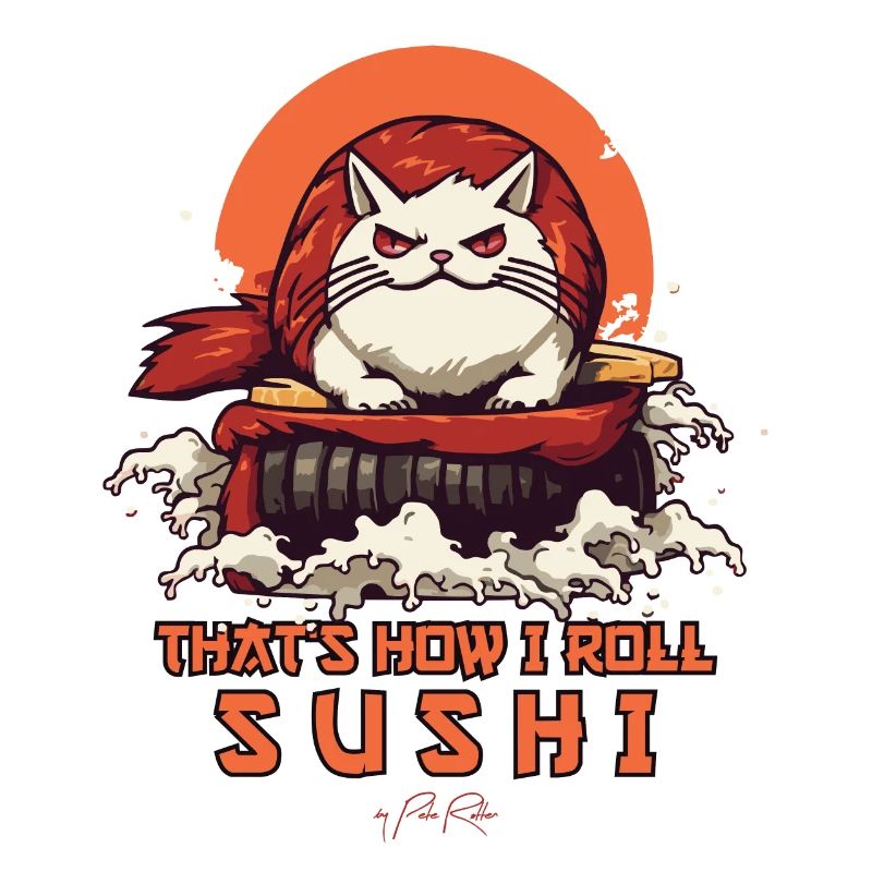 C’est comme ça que je roule, chat sushi