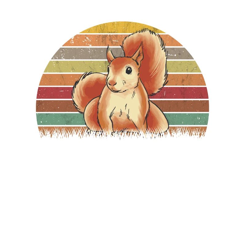 Eichhörnchen Écureuil rétro