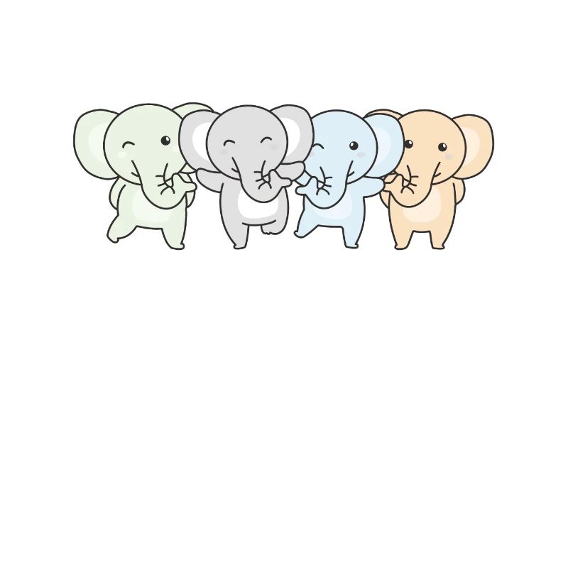Unlabeled Flag Pride LGBTQ Cute Elephant