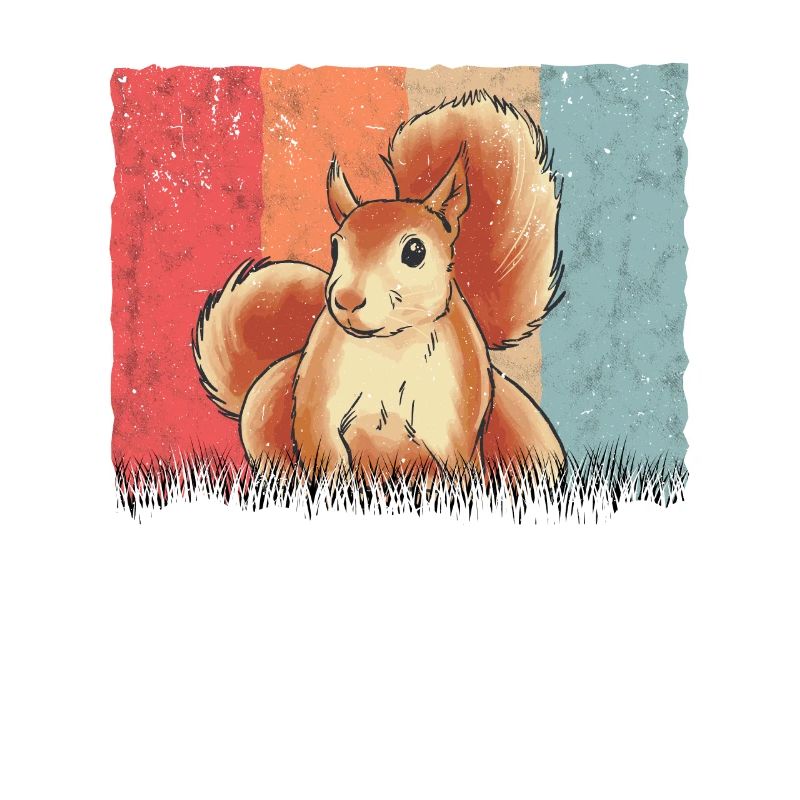 Eichhörnchen Retro Squirrel