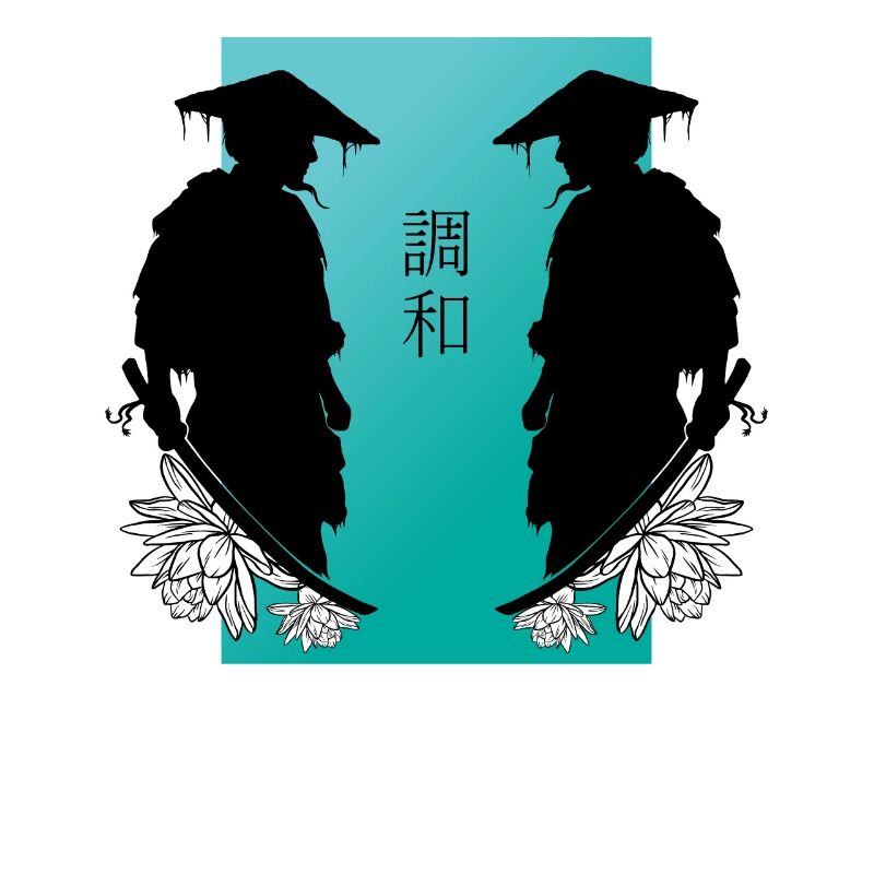 Samurai Duell Spiegelung Kampf Ästhetik