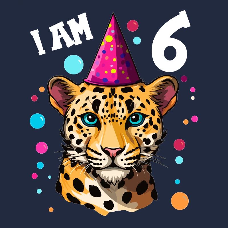Ich bin 6 Jahre alt Leoparde Leopard 6. Geburtstag