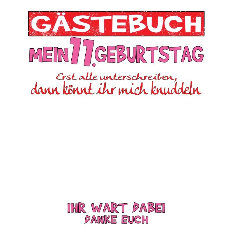 11. Geburtstag Mädchen & Junge Gästebuch
