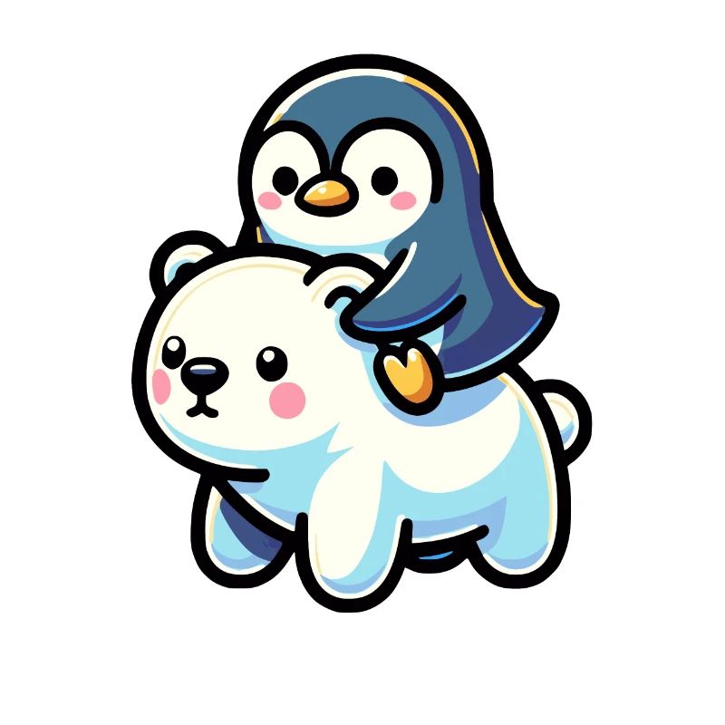 Niedlicher Pinguin und Eisbär Geschenk