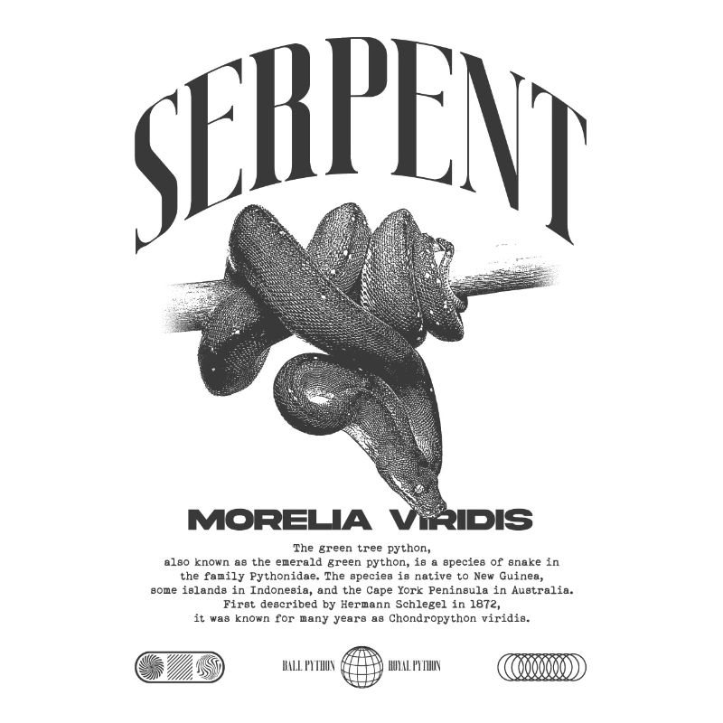 Green Tree Python Modern Reptile Keeper Streetwear