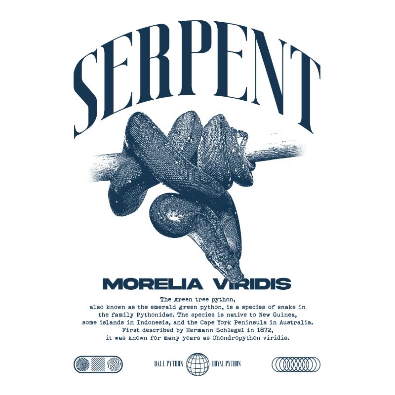 Grüner Baum Python Modern Reptile Keeper Streetwear