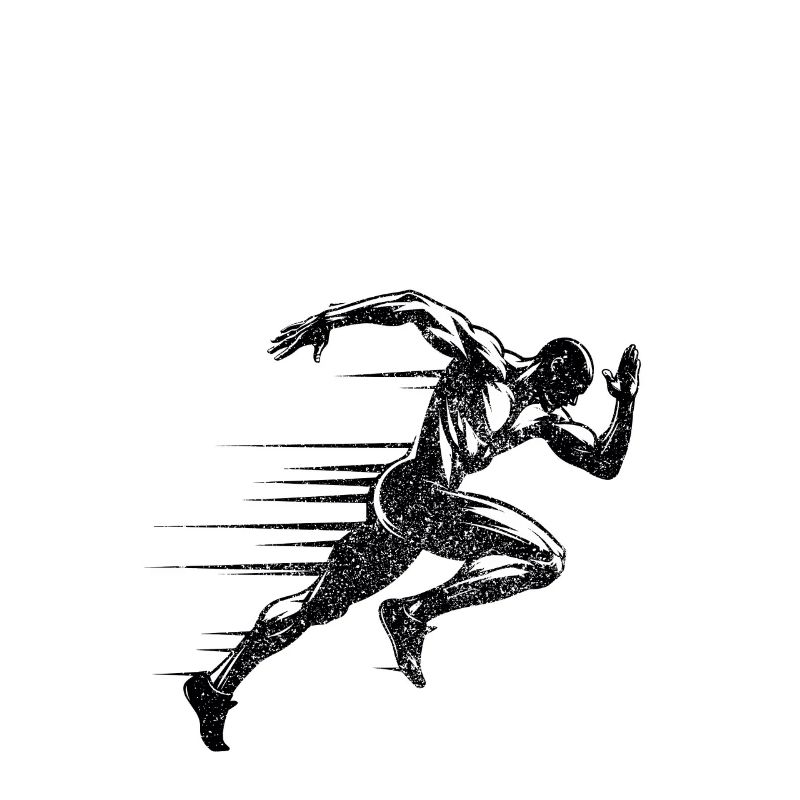 Coureur sur piste Sprinter Sprint 100m sprinter