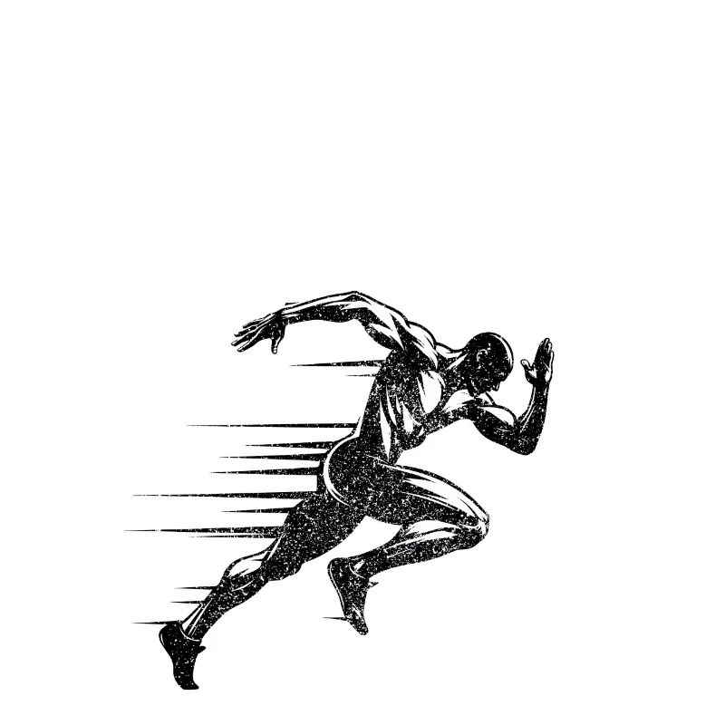 Coureur sur piste Sprinter Sprint 100m sprinter