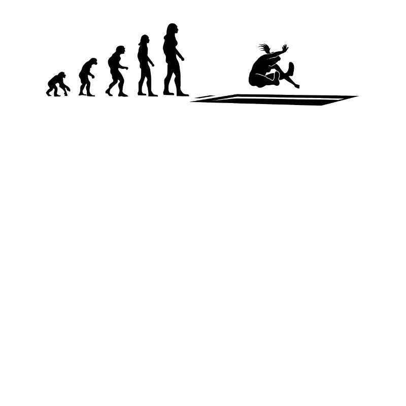 Weitsprung Evolution Athletin Geschenk