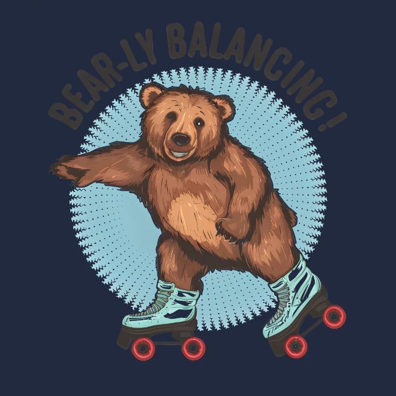 Ours Roller Skating « Bear-ly Balancing ! »