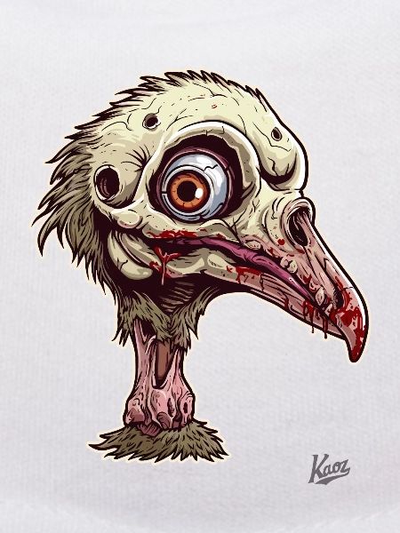 Zombie Straußenvogel Vogel