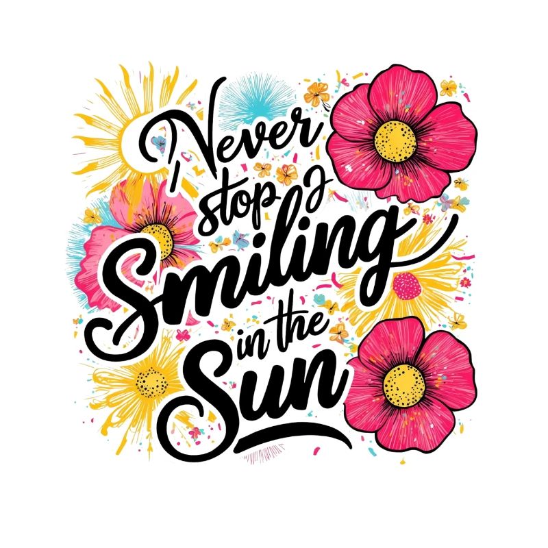 Never Stop Smiling In The Sun