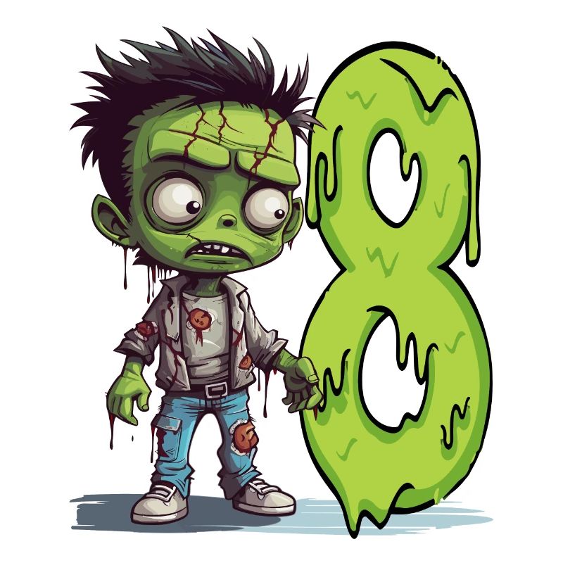 Zombie effrayant – Huit ans