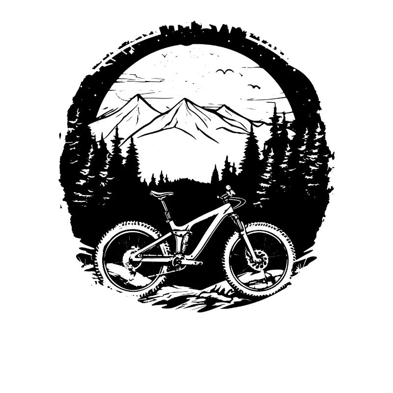 Mountainbiker Zeichnung