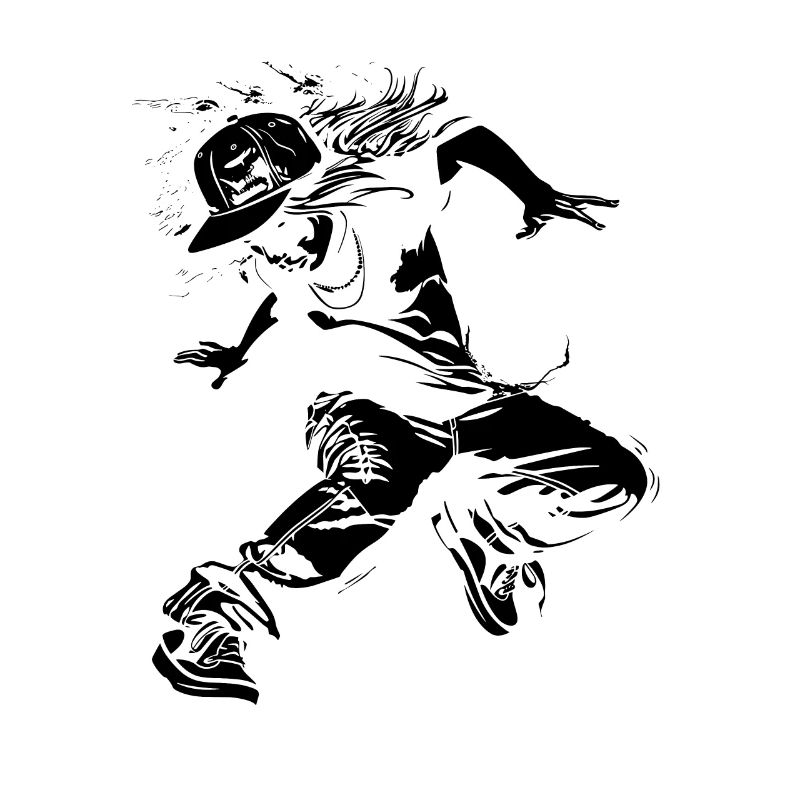 Breakdance Girl Drawing