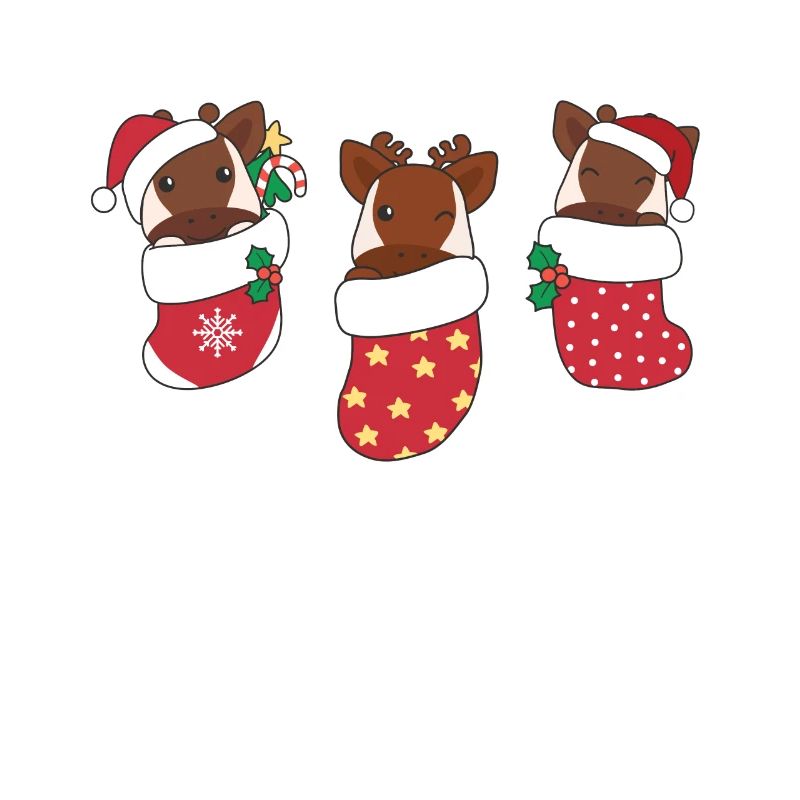 Okapi mignon en chaussette de Noël pour okapi de Noël