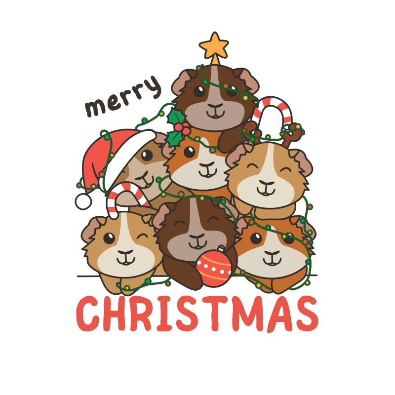 Cochon d’Inde Sapin de Noël Joyeux Noël