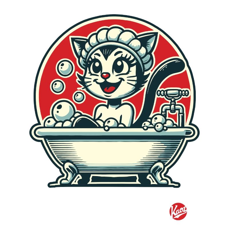 Bathing day for the cat