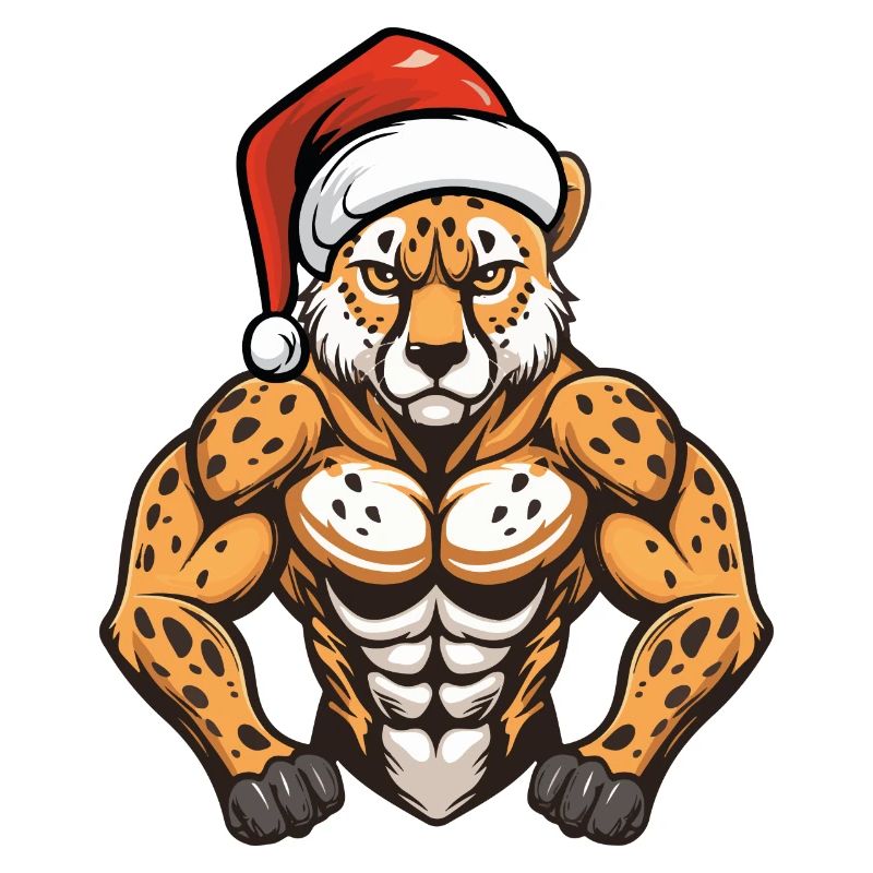 Gepard Weihnachtsmann