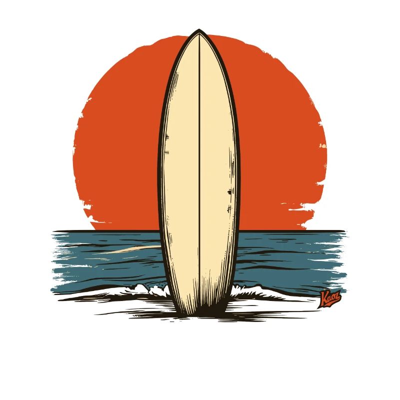 Sunset Retro Surfboard