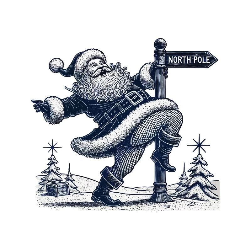 Funny Santa Claus Pole Dance Fun