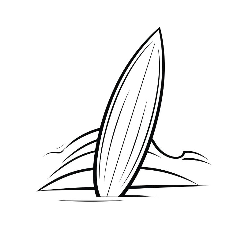 Dessin de planche de surf