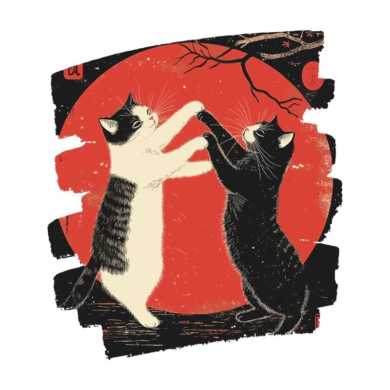 Combat de chats japonais