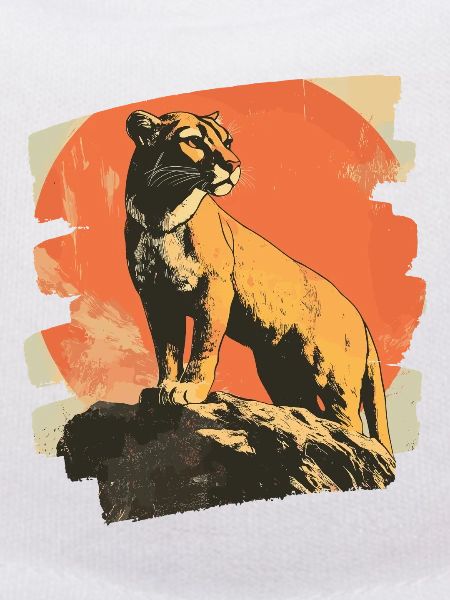 Lion from mountain Retro