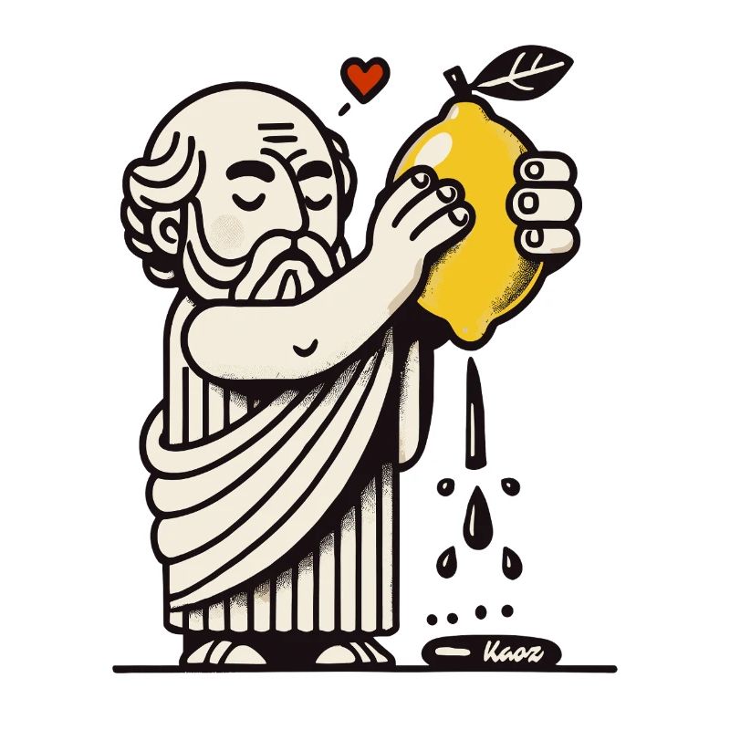 Le philosophe jus le citron de la vie