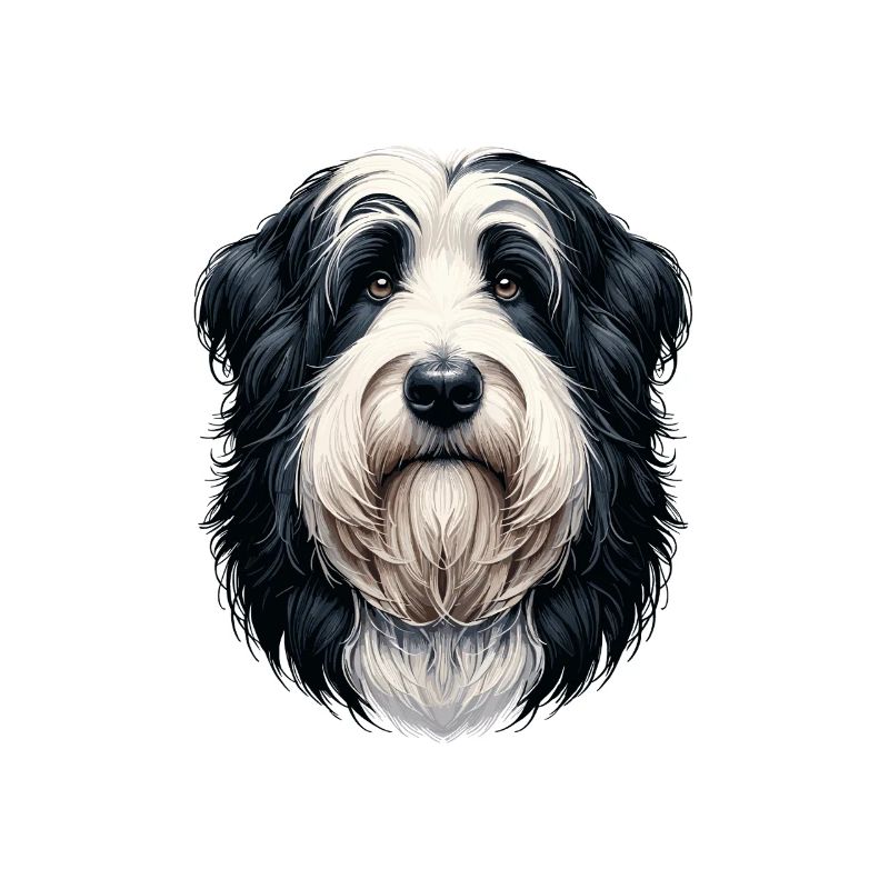 Dog Face - Bearded Collie