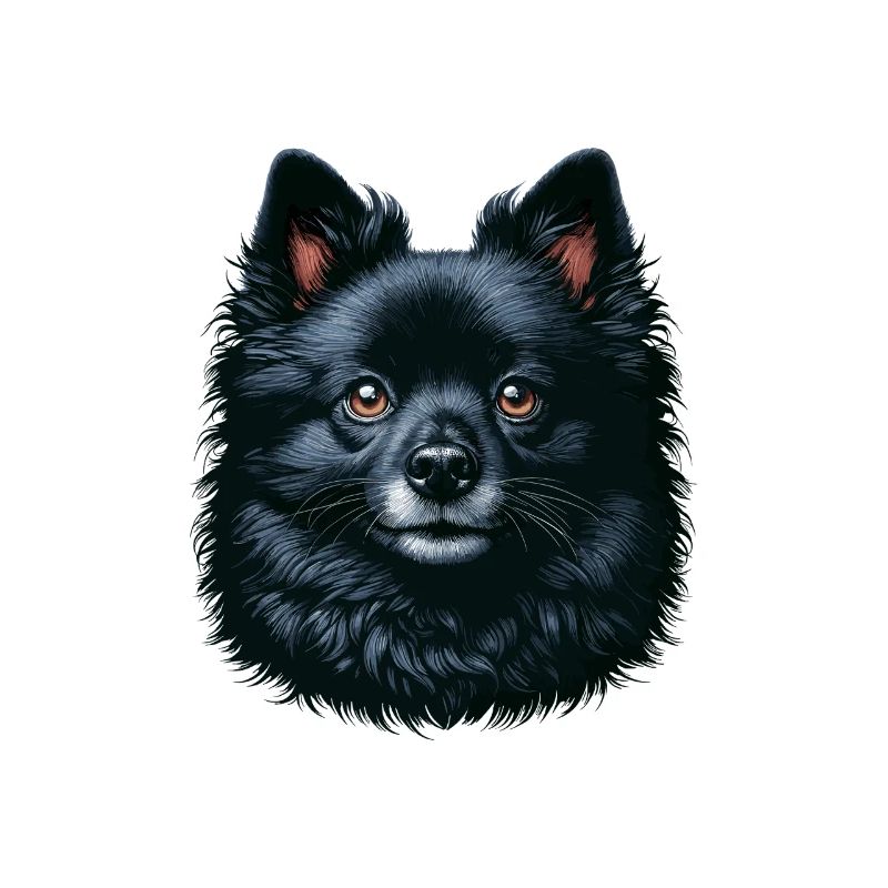 Visage de chien - Schipperke