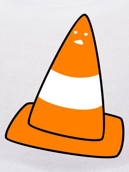 traffic cone with face