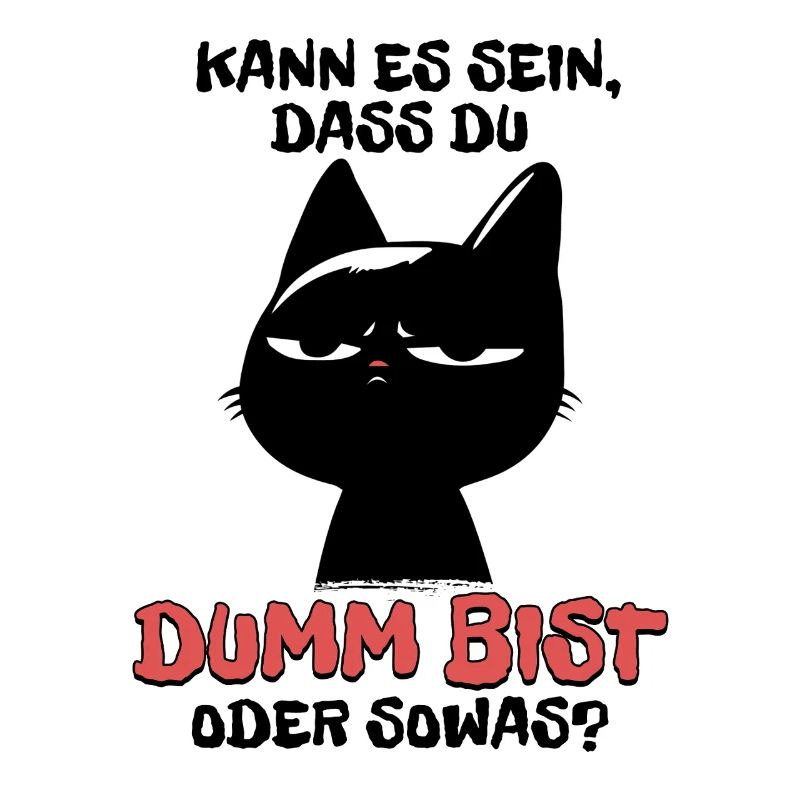 Kann es sein dass du dumm bist? - Schwarze Katze
