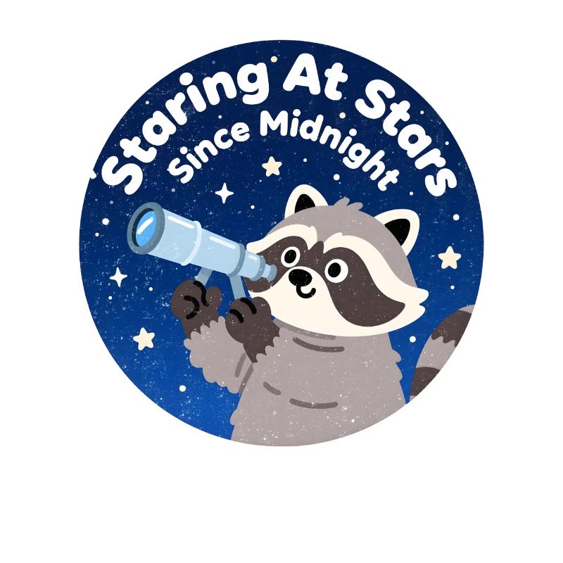 Night bear with telescope