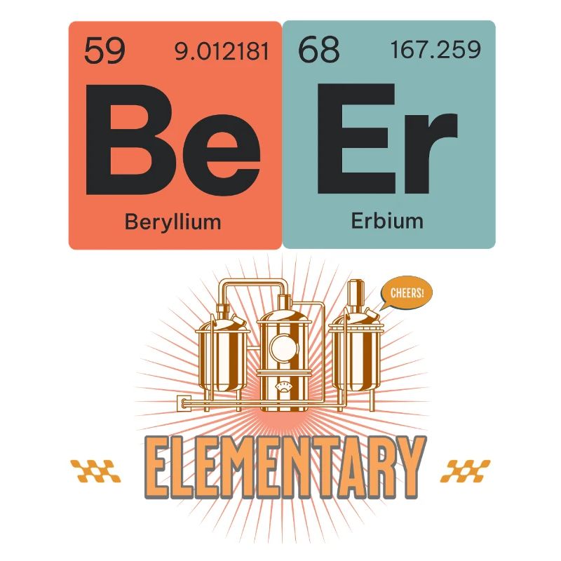 Science-Inspired Elemental BeerT-Shirt Design