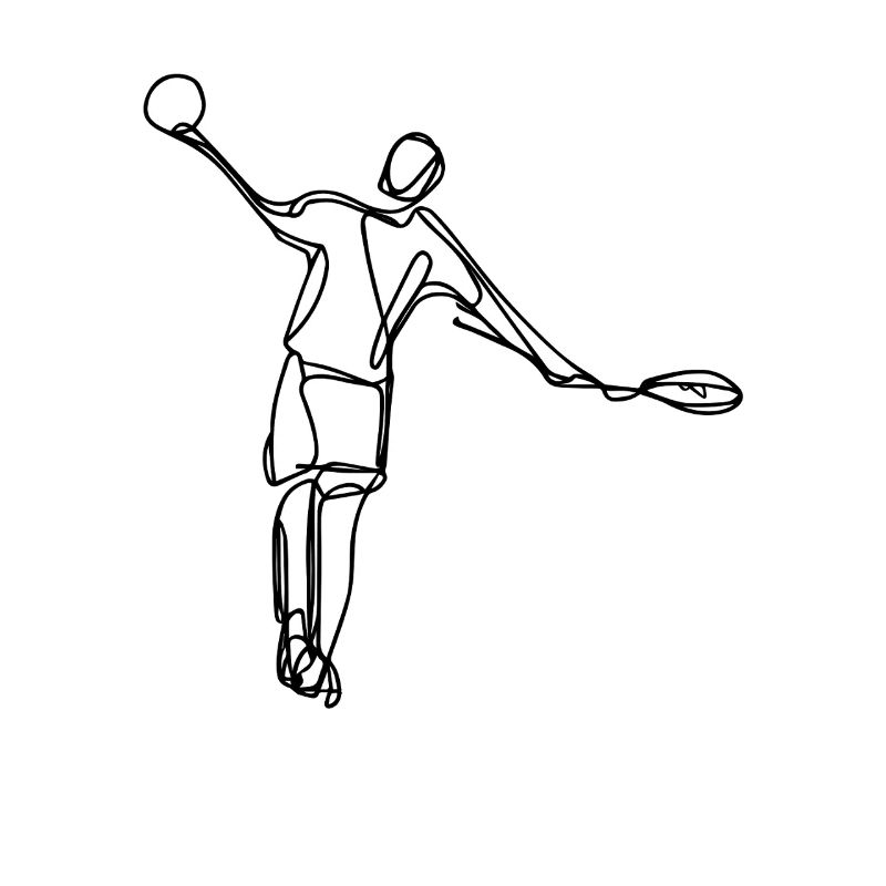 Badminton Player Sketch