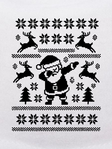 Dabbing Christmas Man Art